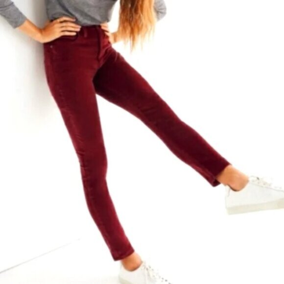 Michael Kors Red-Violet Fine Corduroy Jeans Pants Womens Size 6 - Picture 1 of 10